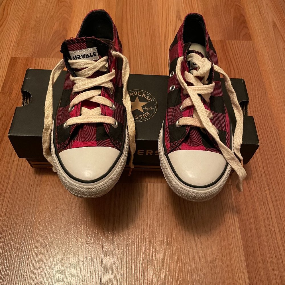 Pink Plaid Sneakers